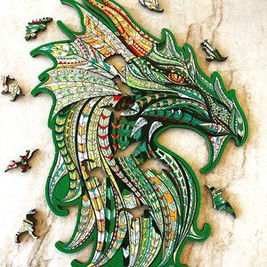 3D Wooden Animal Jigsaw Puzzle- Wander Dragon (Large- A3)